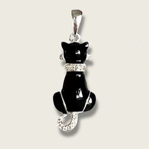 925 Sterling Silver Pendant Cat